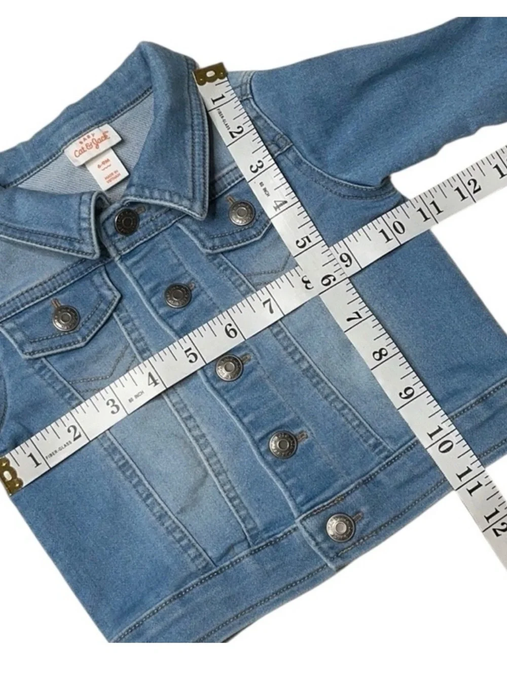 Upcycled Stretch Denim Kids Jacket Farm Animal Appliqué Western